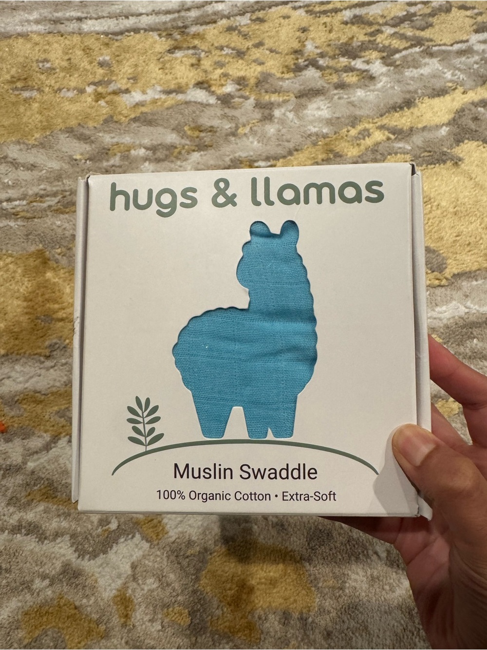 Blue Muslin Swaddle - Organic Cotton